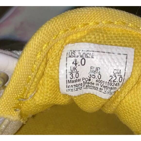 Vans Juniors Youth US Size 4 Elastic Tie Dye Canvas Cyber Yellow Sneaker Shoes - Picture 10 of 11